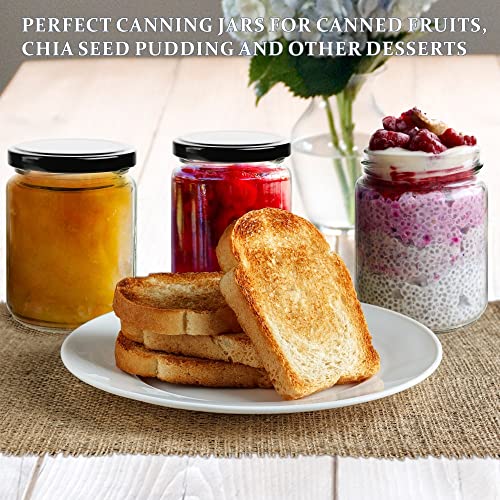 Folinstall 8 Oz Small Glass Jars With Airtight Lids, 20 Pcs Empty Candle Jars For Candle Making, Glass Food Storage Jars For Spices, Honey, Jam, Candy, Cookies, Pudding, Yogurt, Dessert #TOP3