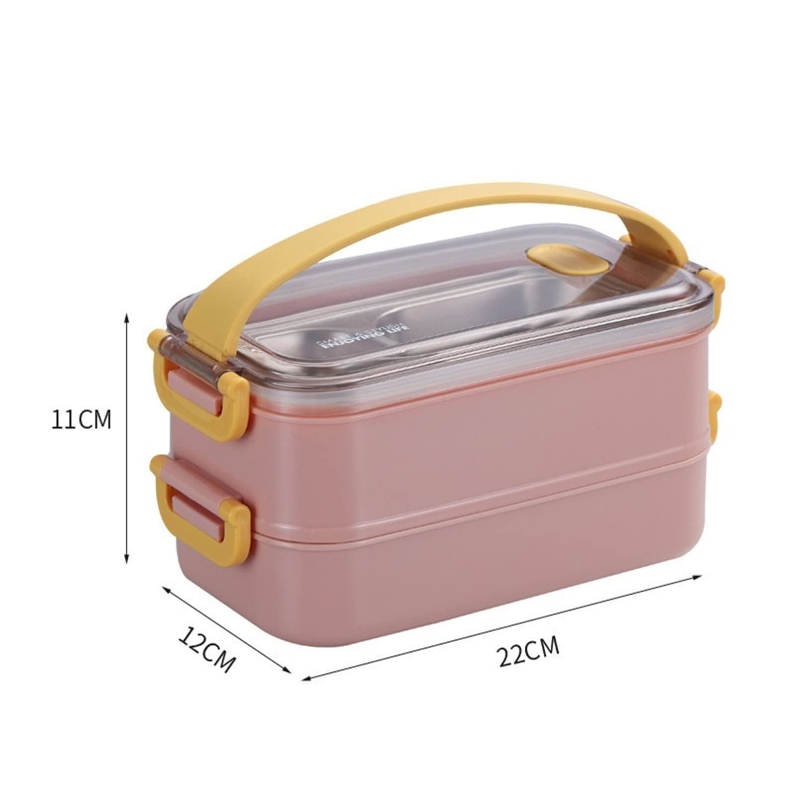 Scatola di Cibo, Bento Boxes Portatile Microonde Contenitore for Il Pranzo Isolato Multistrato Cena Scatole for la Colazione Student School Office Pi(Pink)