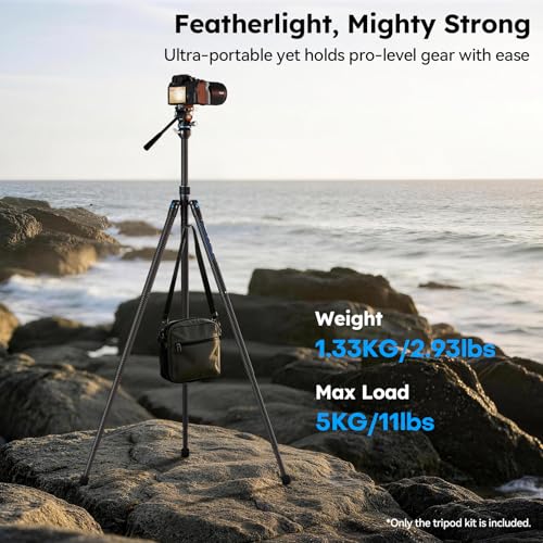 Image of SIRUI 61 inch /155cm Carbon Fiber Camera Tripod with Fluid Head