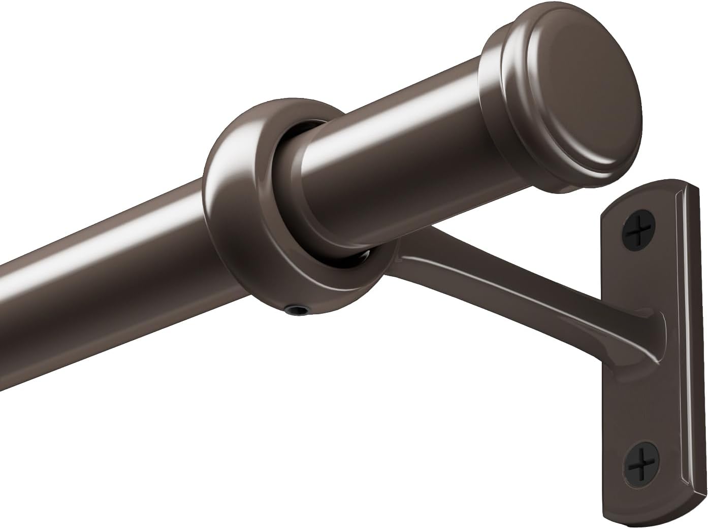 Curtain Rods for Windows 168 to 240, 1 Inch Heavy Duty Curtain Rods, Bronze Room Divider Curtain Rods, Adjustable Long Curtain Rod, Outdoor Curtain Rod Bronze 168" to 240"