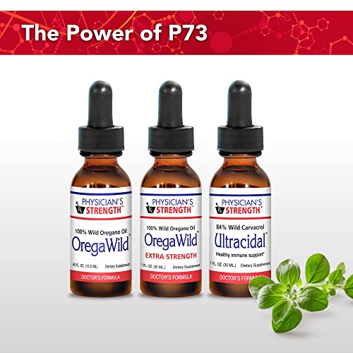 Physician's Strength Oregawild - 13.5 Ml - High Carvacrol Formula - 100% Wild Oregano Oil - 216 Servings #TOP4