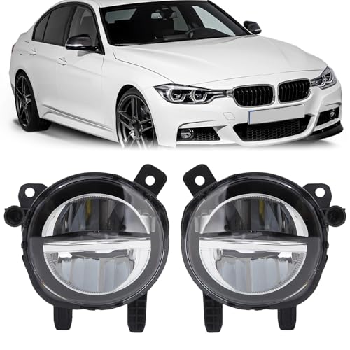 Pair LED Front Bumper Fog Light Lamp Assembly Compatible With BMW F20 F21 F22 F23 F30 F31 F32 F33 F34 F36 2012-2018, for BMW Fog Light with Bulbs, Left & Right UK