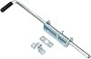 KOTARBAU Gate Latch - 420 mm - Spring Latch - Floor Slider for Gates - Secure Locking - with Rubber Handle - Gate Lock - Weatherproof & Durable - Galvanised Steel - Silver