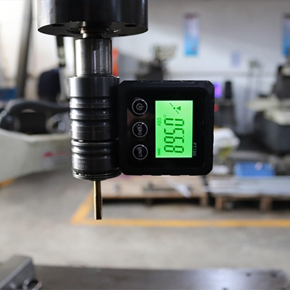 Inclinometro digitale angolare con base magnetica, display LCD ad alta precisione, per lavorazione del legno e costruzioni, 0-90/180 gradi