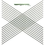IWOWHERO 20 Stück Pflanzenstützstäbe für Garten und Topfpflanzen 40cm Metall...