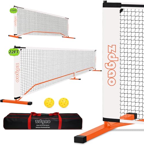 Portable Pickleball Net, Regulation Size 22FT and 11FT Half Court Size 2-in-1 Pickle ball Net with...