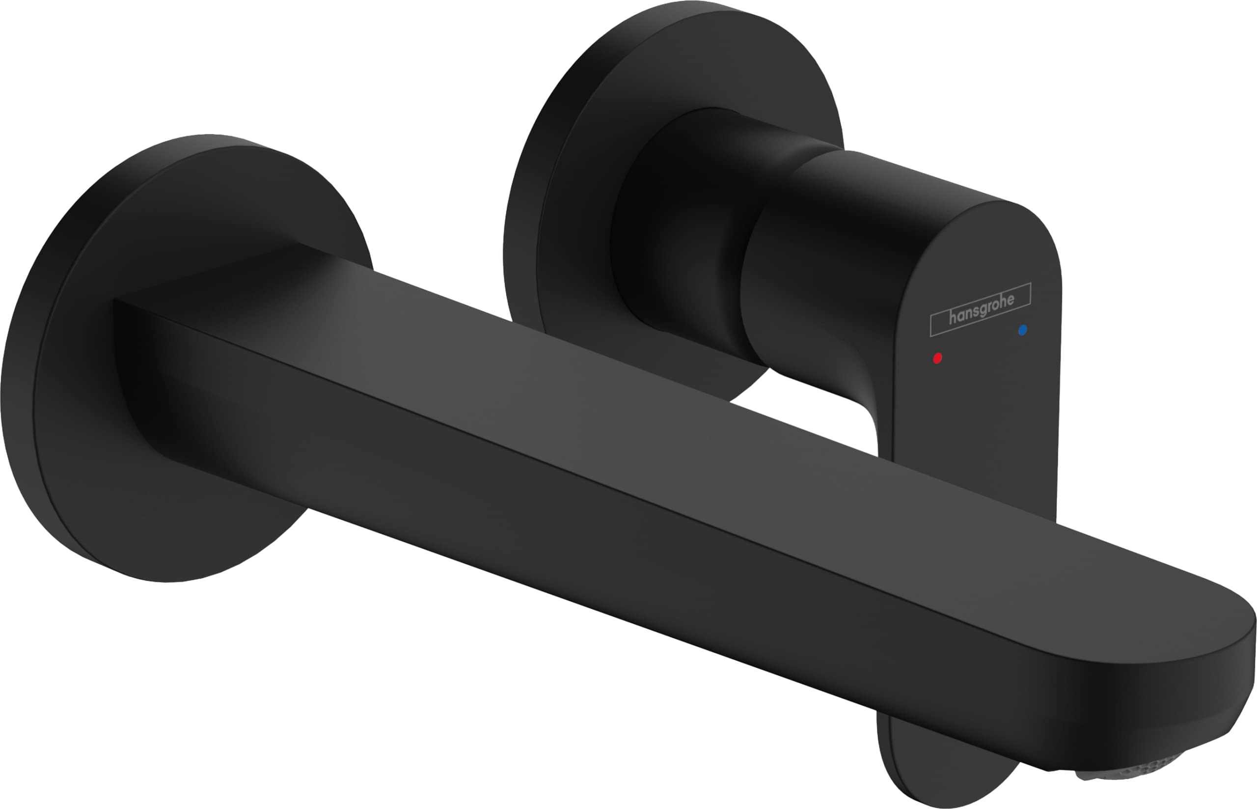Hansgrohe Water-Saving 5 L/Min Rebris S Basin Mixer Tap For Concealed Installation Wall-Mounted With Spout 20 Cm, Matt Black, 72528670