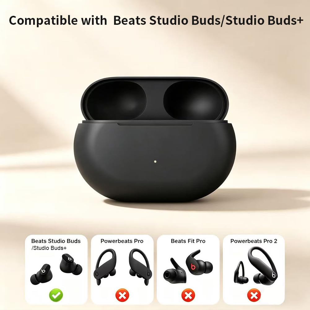 Boitier de Charge sans Fil Compatible avec Beats Solo Buds, étui de Charge sans Fil USB-C avec Bouton de synchronisation Bluetooth 660 mAh Batterie intégrée (Pas d'écouteurs)