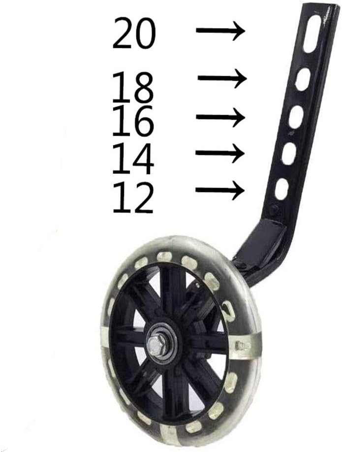 YJIA a Pair of Bicycle Mute Training Wheels for 12 14 16 18 20 inch Single Speed Bicycle stabilizer (Black) : Sports & Outdoors
