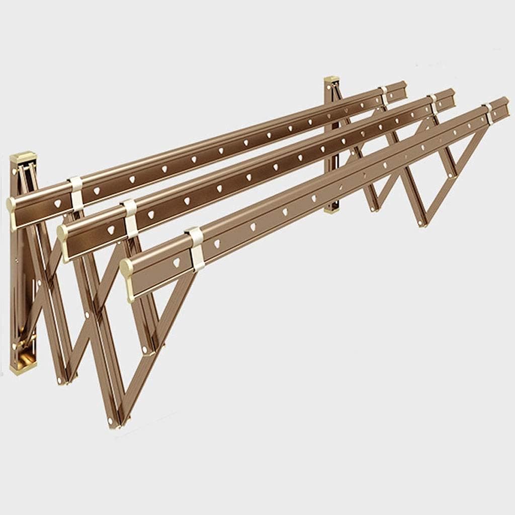 Clothes Drying Racks,Living Room Washing Cloth Rack Wall Mounted Airer Extendible Folding Drying Racks Towel Rail Outdoor Bathroom Stainless Steel Floating Shelves Decora