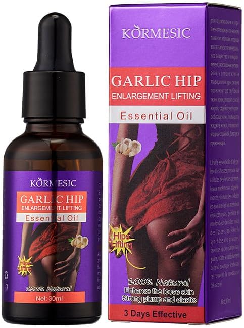 Garlic Hip Enlargement Lifting Essential Oil, Butt Firming & Hydrating Serum, Reduces Stretch Marks & Cellulite, 30ml, Adult Women