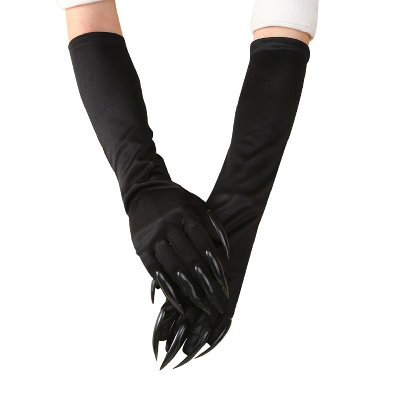 QUEENYARD Funny Vampire Claw Gloves Birthday Party Cosplay Mardi Gras Long Nails Accessories Halloween Costume Gloves