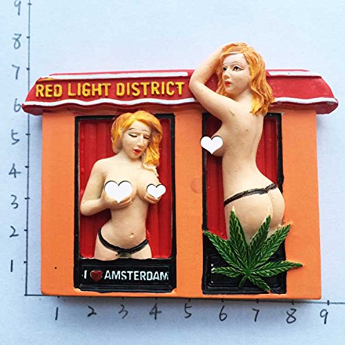 Magnete 3D Sex Shop of Amsterdam Paesi Bassi per frigorifero, souvenir, decorazione per casa e cucina, magnete per frigorifero Amsterdam Paesi Bassi/Olanda