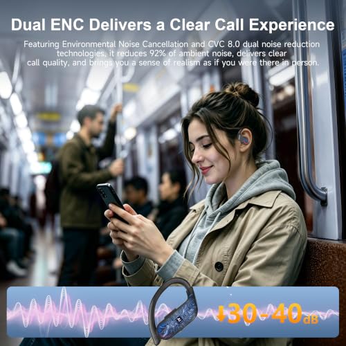 Image of Wireless Earbuds 120hrs Bluetooth 6.1 Headphone Sport, 2026 Bluetooth Earbuds with Fast Charging Case Dual LED Display Earphones ENC Noise Cancelling Mic with Easy Button Controls, IPX7 Waterproof