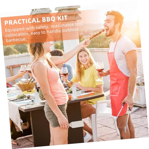 Set de 12 utensilios para barbacoa de acero inoxidable miniatura 7