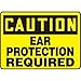 Accuform MPPA669XV, 7" x 10" Adhesive Dura-Vinyl OSHA Sign: "Caution Ear Protection Required", Pack of 20 pcs