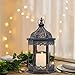 NEEDOMO Lanterns Decorative Indoor, 14.8'' Vintage Outdoor Lantern with Clear Glass, Metal Candle Holder for Front Porch, Patio, Wedding, Party, Home Kitchen Coffee Table Livinig Room Decor