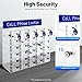 BJTDLLX Cell Phone Locker, 30 Slots Acrylic Cell Phone Locker Box with Door Locks and Keys, Wall-Mounted Acrylic Cabinet Cell Phone Storage Box for Office School Classroom Factory