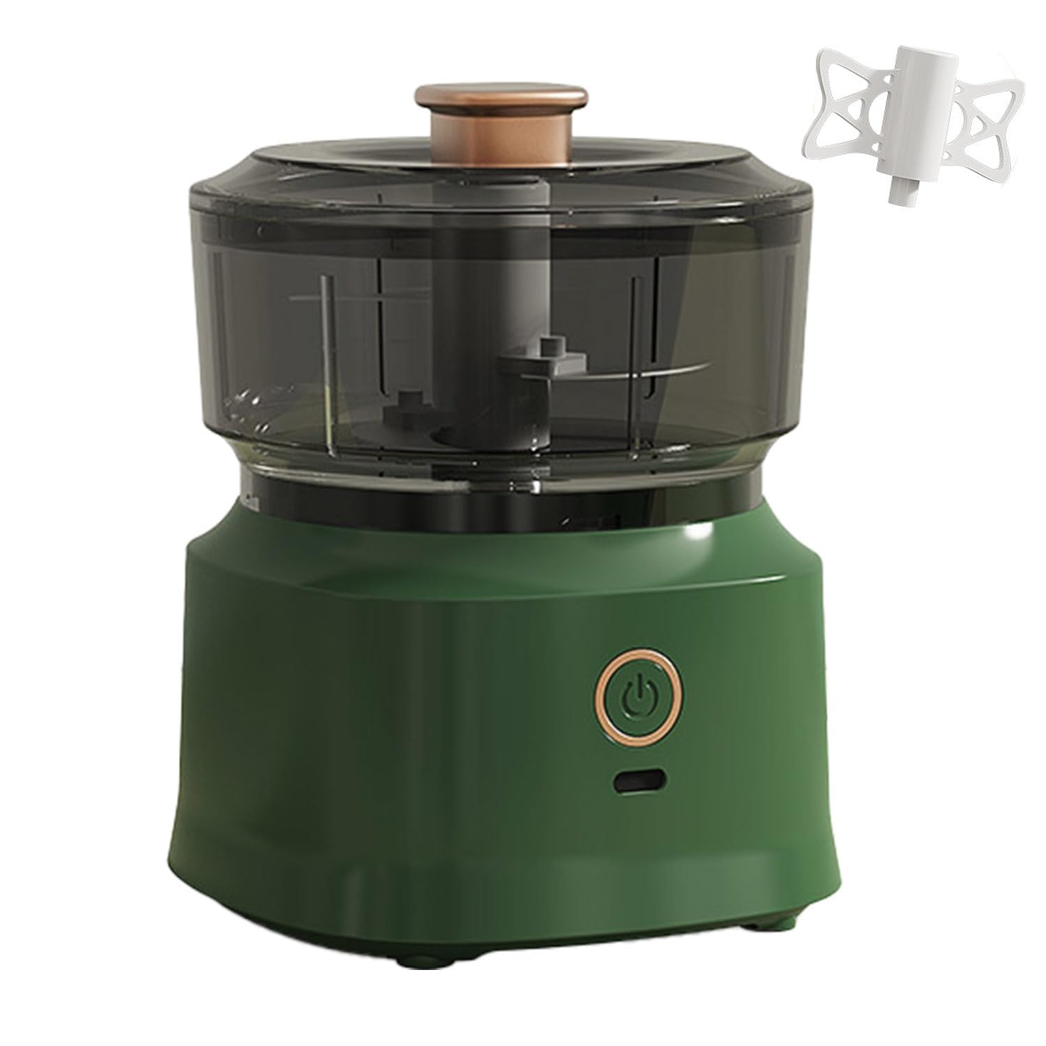 Electric Mini Food Chopper with Stainless Steel Blade, Green, Compact Vegetable Chopper for Onion, Garlic, Fruits, Vegetables and Kitchen Food Preparation-picture-11