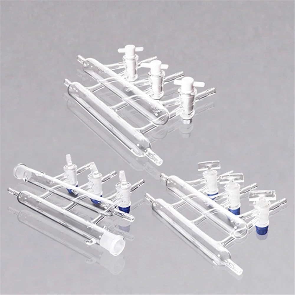 Distribuidor de vacío de vidrio de laboratorio de uno o dos puertos, 3, 4, 5 o 6, for experimentos de cristalería de laboratorio(2x6 Ports Glass Tap)