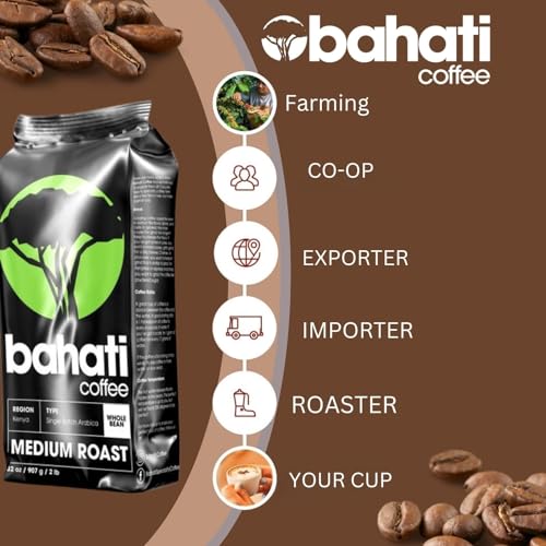 Café Arábica Tostado Kenya AA Grano Entero 32 Onzas miniatura 5