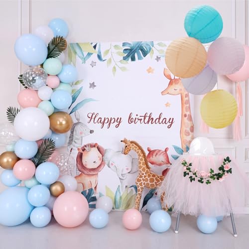 Image of 8 Inch Paper Lanterns Party Decorations Pastel Classroom Decor, Baby Shower Wedding Birthday Decor(Set of 5, Girl Collection)