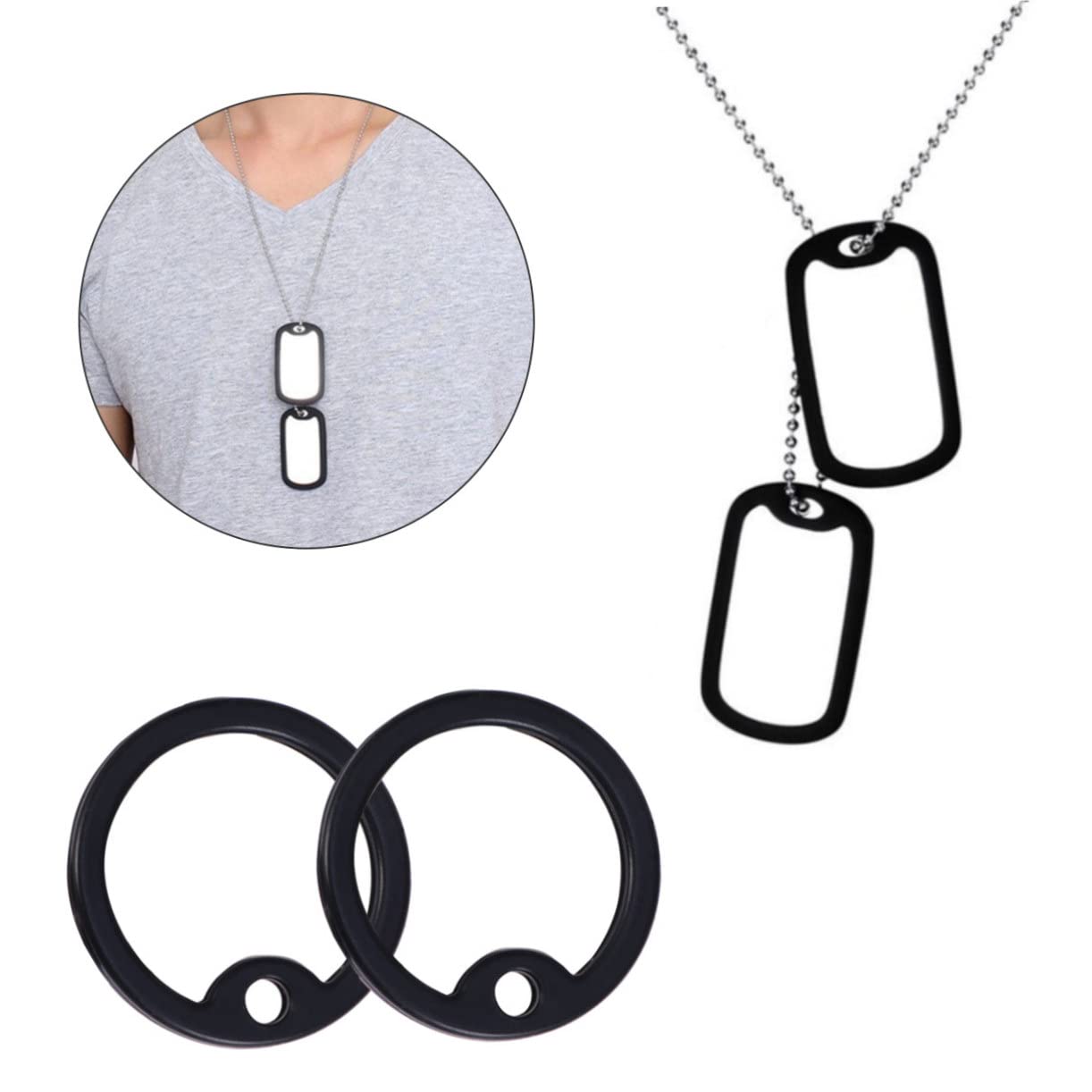 DOITOOL 2 Pcs Labels Id Tags Toys for Cats Rat Cage Silicone Dog Tag Silencers Cat Brand Pet