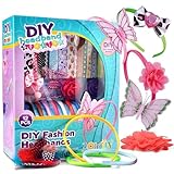 JOYIN DIY Girl 12 Satin Fashion Headbands Kids Art and Crafts Kits, Girls Jewelry Making Kit-Decorated with Hair Accessories