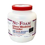 Nu-Foam Glass Washing Powder - Detergent for Bar Glassware – Original Streak-Free Solution - Hand Washing Bar, Tavern, Brewery Supplies - Spotless Serving Glasses - Easy On Hands - 4 Lb Jar