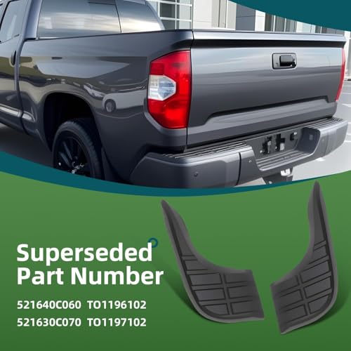 Yunnergo Driver Side and Passenger Side Rear Bumper Step Pad Compatible with Tundra 2014-2021 521630C070 521630C060 TO1196102 TO1197102 (A Pair) by Yunnergo - Image 2