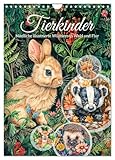 Tierkinder - Niedliche illustrierte Wildtiere in Wald und Flur (Wandkalender 2026 DIN A4 hoch), CALVENDO Monatskalender: Bezaubernde Einblicke in die Kinderstube der Natur (CALVENDO Tiere)