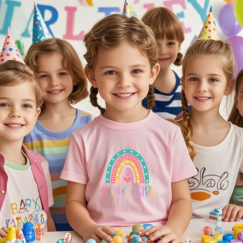 Image of Birthday Girl Tshirt Toddler Birthday Shirts Tees Little Kids Top Outfit Cotton Short Sleeve 2nd 3rd 4th 5th 6th 7th 8th