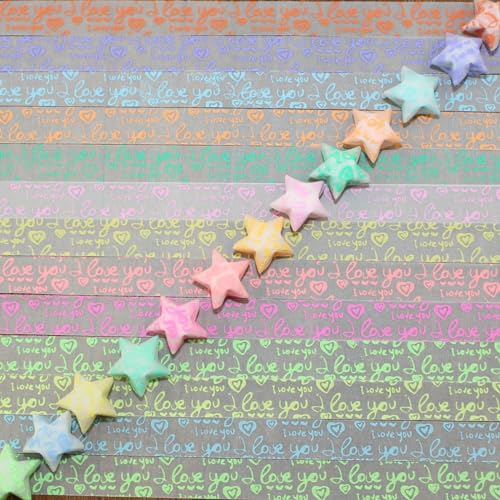 Origami Stars Papers Package DIY Paper, 600 Sheets - 20 Colors (Glows in the Dark)