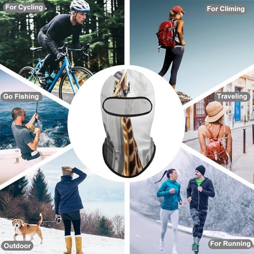 Balaclava de Girafa en Nueva York para Hombres y Mujeres, Máscara Facial de Protección Solar Transpirable con Cubrecabeza Completo para Senderismo, Ciclismo, Correr, Conducción miniatura 6