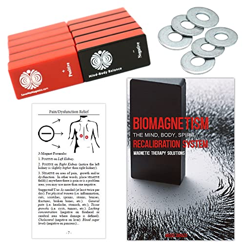 Biomagnetism: Magnetic Therapy Recalibration DIY System Kit - (3 Books, 10 Encased Ceramic Magnets) - SaveMeMagnets