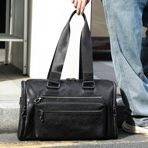 French Genuine Leather Men's Business Commuter Briefcase Cowhide Handbag ffor Commuting Travel Business3