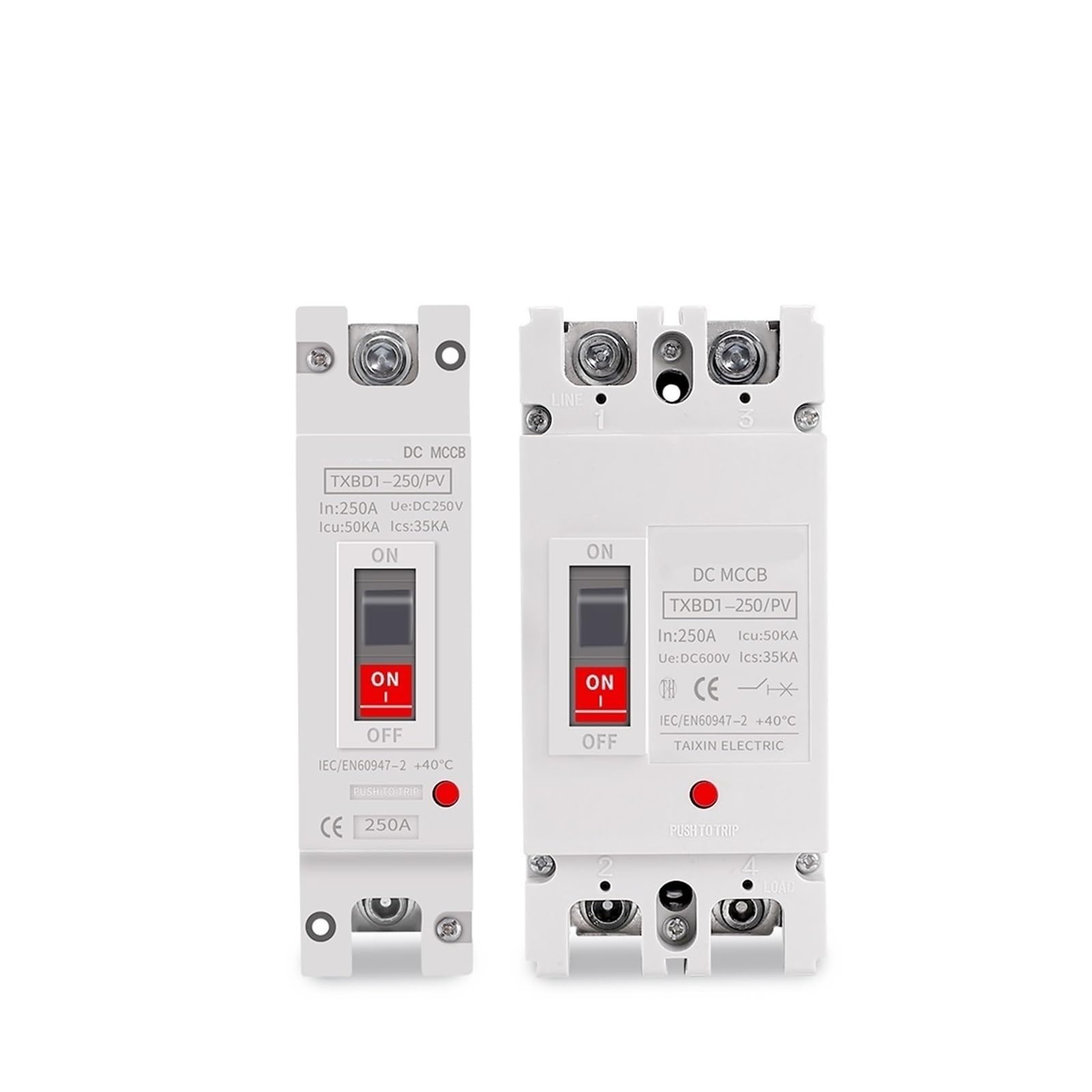 Interruttore Automatico Scatolato DC 150A 250A Interruttore Di Protezione Da Sovraccarico For Sistemi Fotovoltaici(2P,100A)