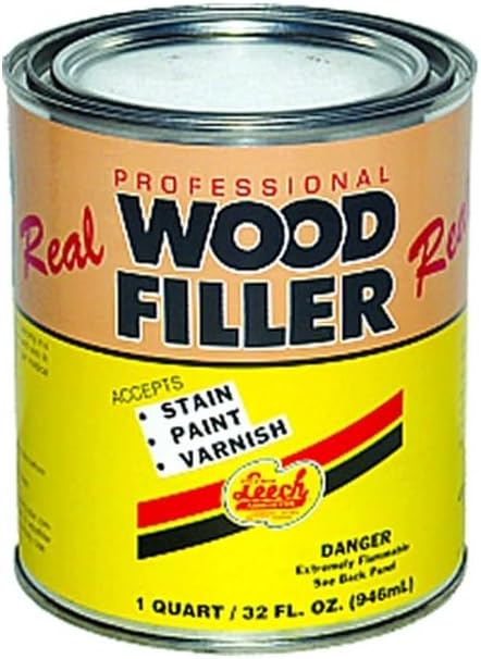 Leech Lwf-70-6 Superior Grade Real Wood Filler, 1 Quart