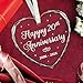 BSQUIELE Happy 20th Anniversary Ornament - Valentine Gift for 20th Anniversary - 20th Wedding Ornament 2026-20 Years of Marriage Gifts for Couple - Anniversary, Birthday Gift for Husband, Wife