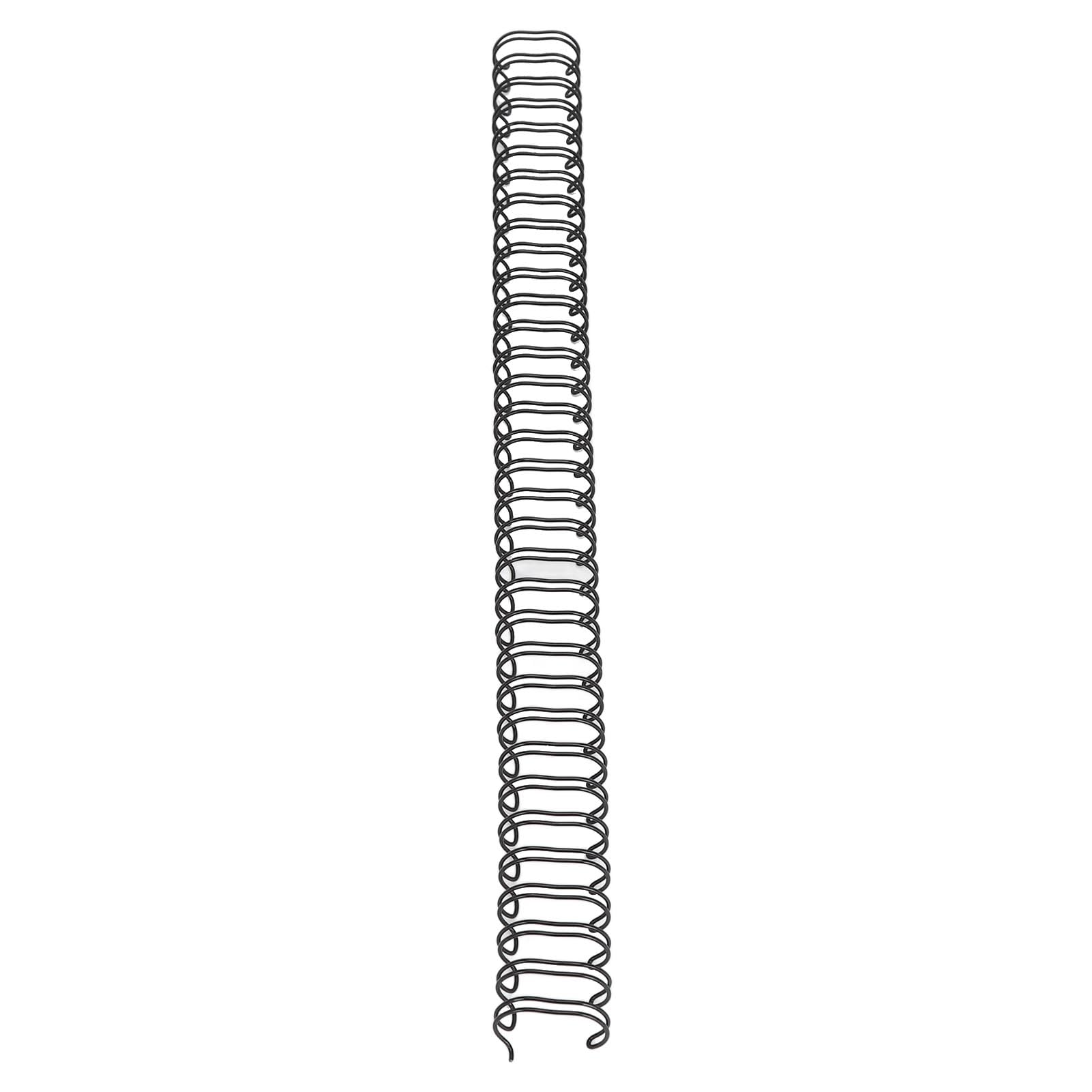 Doppelschlaufen-Drahtbinderücken, Kapazität 180 Blatt, 3:1 Teilung, 34 Schlaufen, 19 mm Durchmesser, Bindedraht für A4-Papier, Nylonbeschichteter Metallrücken mit 360-Grad-Drehung, 50 Stück