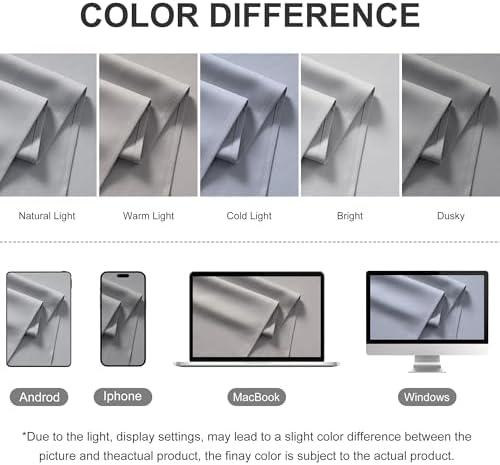RYB HOME Outdoor Curtains for Patio - Blackout Waterproof Indoor Outdoor Solar Curtains for Canopy Bed Balcony Yard Screen Porch Window, 52 inch Width x 84 inch Length, 1 Panel, Light Grey — view 7