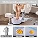 KIGOTY Pedicure Chair No Plumbing with Massage Foot Spa & Stool, Adjustable Hydraulic Lift Reclining Pedicure Station, 360° Swivel Nail Tech Pedicure Chair for Salon Spa Home, White
