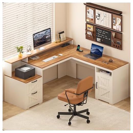 Versatile Farmhouse L Shaped Desk