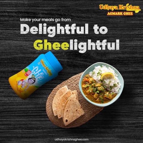 Image of Udhayakrishna Ghee 500ml (Pack of 1) | Authentic and Traditional, Rich in Aroma and Flavor, Pure and Natural Ghee Perfect For Traditional Recipes