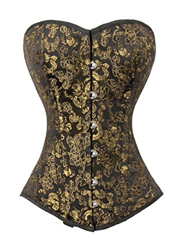 Luvsecretlingerie Heavy Duty 26 Double Steel Boned Waist Training BROCADE Overbust Tight Shaper Corset #9974-BRO2