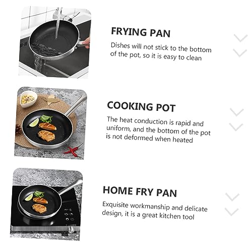 Wok antiadherente de aluminio con mango largo miniatura 3