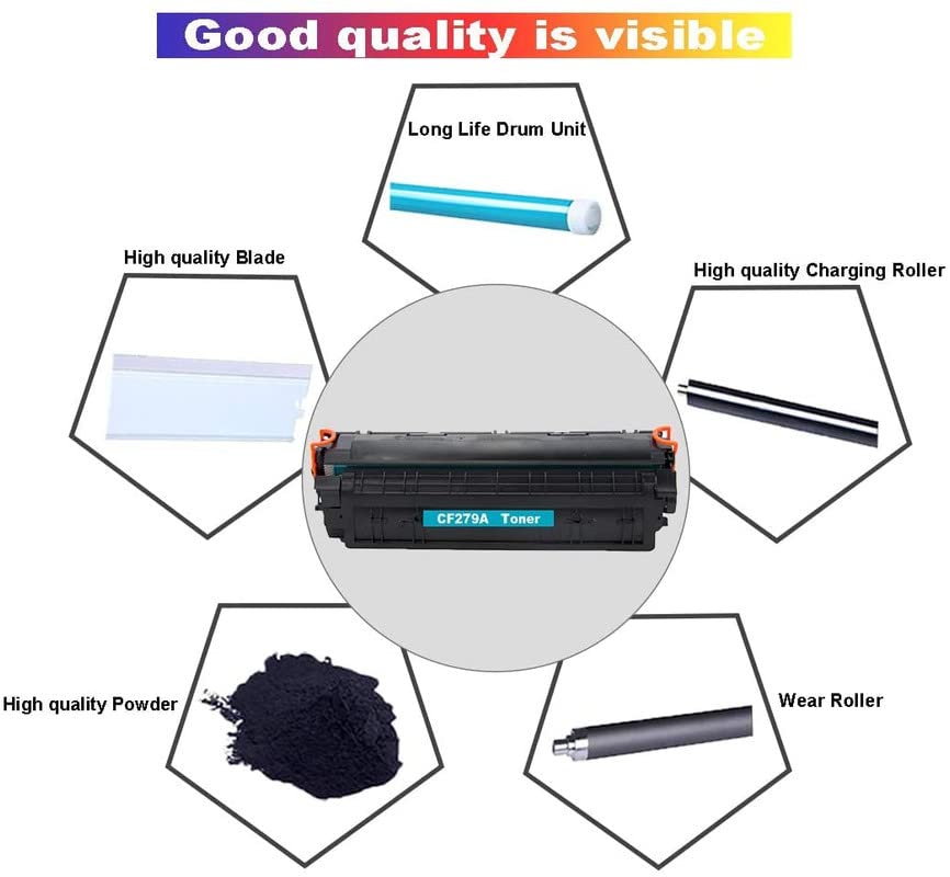 Image of 79A /CF279A Black Toner Cartridge forLaserjet Pro M12a, M12w,Laserjet Pro MFP M26A, M26NW, Laserjet Pro M12A,Laser Jet M12 (1 pcs)