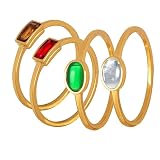 [komichi accessory] コミチ アクセサリー 指輪 リング 華奢 細め 金属アレルギー対応 つけっぱなしOK 一粒 クオーツ ゴールド ストーン 人工水晶 サージカルステンレス レディース str48 14号 イエロー×丸