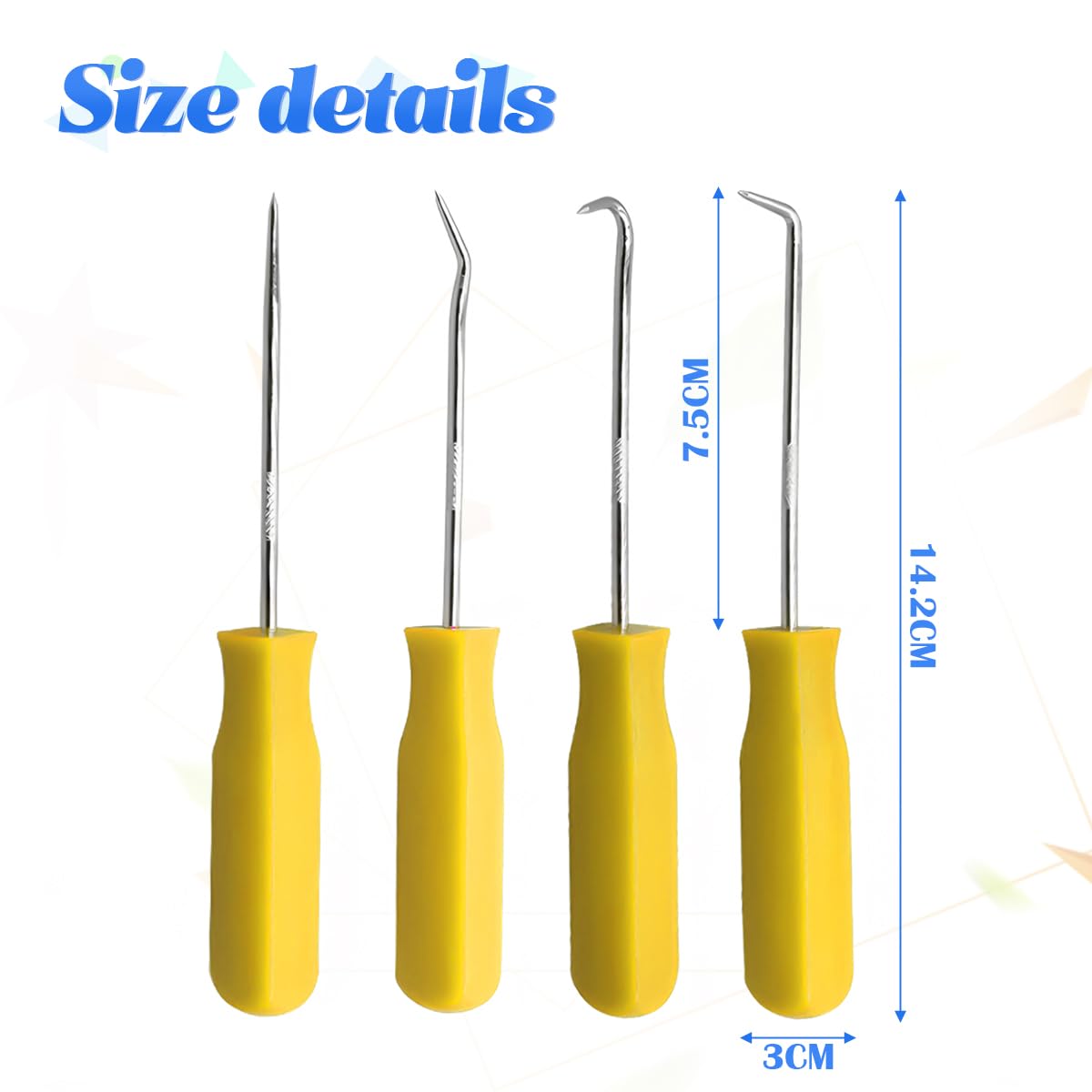 4-teiliges Pick & Haken Set - Professionelles Werkzeug Für Dichtringe Und Kleinteile