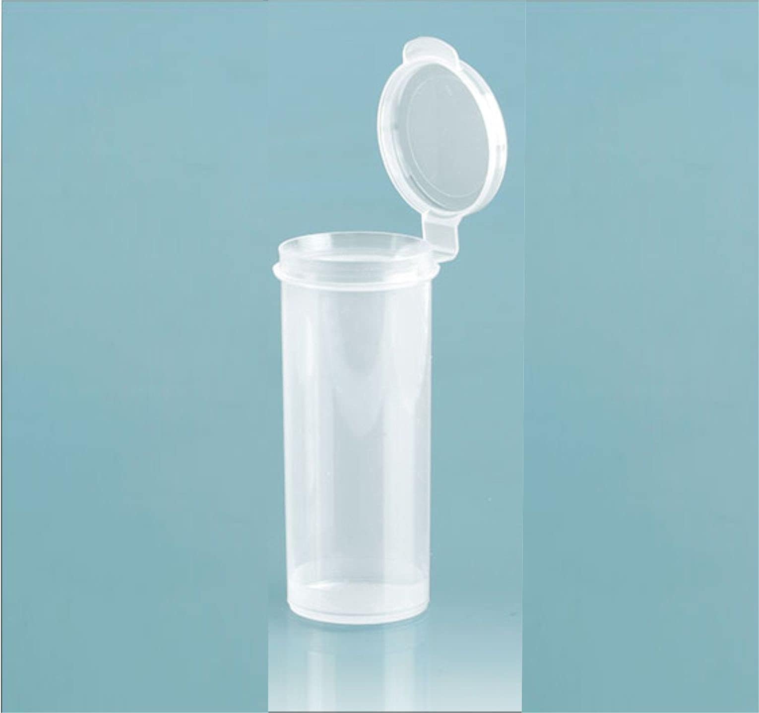 MyMagnetMan Plastic Craft Storage Vial with Lid, 1.5 Ounce, Translucent Clear (10)